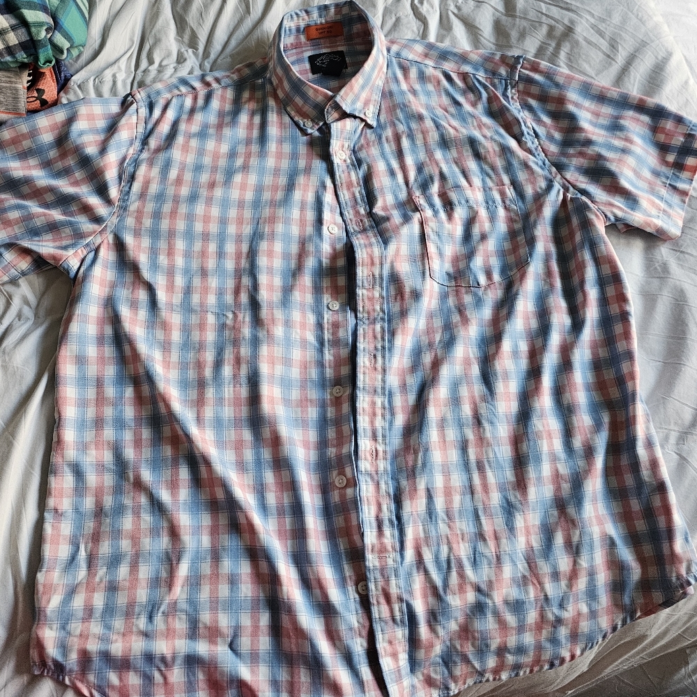 Plaid Button-down Tshirt
